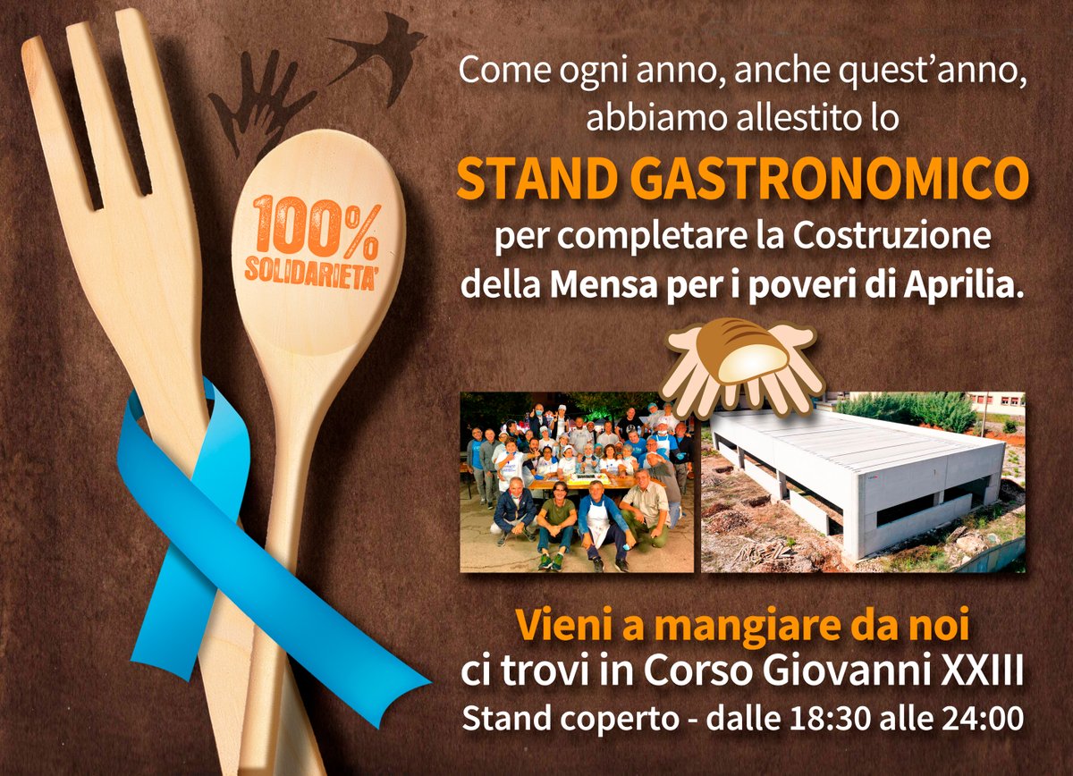 Ivano_Spadoni's tweet photo. Nutriamo la solidarietà. Ti aspettiamo
#SanMichele #Aprilia #festa #solidarietà
#cucina #alimentazione #volontariato #alimentazione #sostegno #impegno #sociale #stand #povertà #mensa https://t.co/rgH5oULHmG