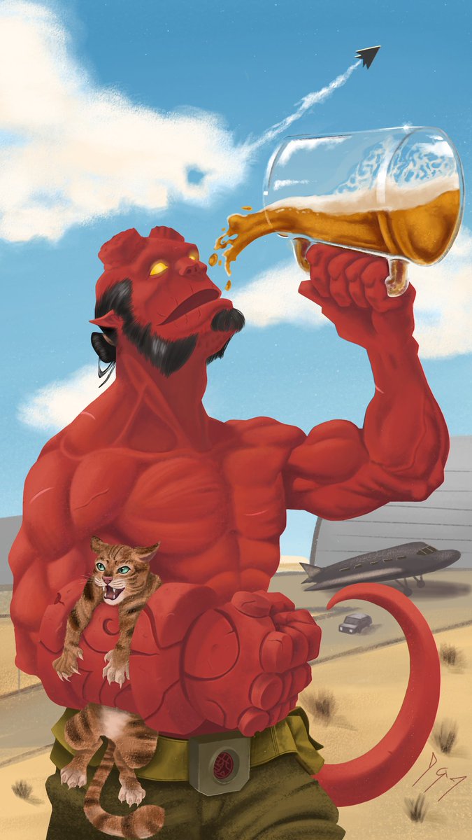 O_Arrth's tweet photo. #Hellboy comission I did for a friend
.
#commissionsopen #comission #ibispaint #ibispaintx https://t.co/FfMXiOFLQz