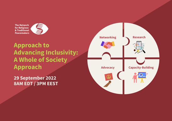 ginssogie's tweet photo. Today at 2PM CAT, we'll join @peacemakersnetw's event launching its new inclusivity briefs with Network Members @RoseCastleUK @CRbuildpeace @UNAOC @AFPeacebuilding @UN_Women @KAICIID @WorldFaiths Join us! #ThisIsInclusivity Register here: https://t.co/noFFVLVvjM https://t.co/CJ8kyIaF8z