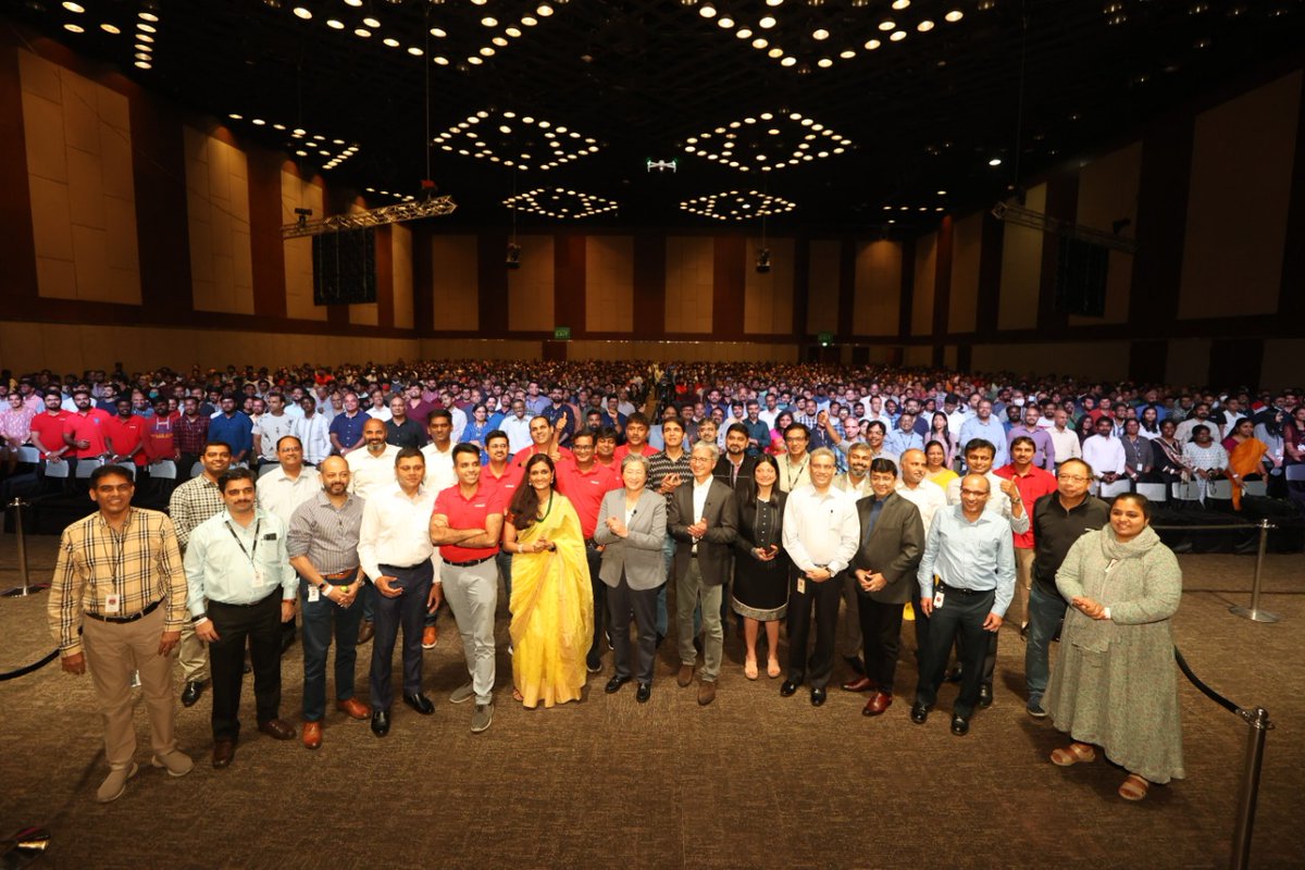 It was wonderful having Dr. Lisa Su in person at the AMD office in Hyderabad. Her interaction with the India team was engaging and motivating as she laid out the future road map for AMD. #AMD #TogetherWeAdvance