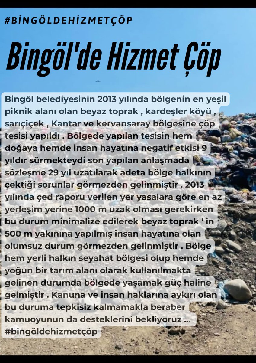 Hakanbecerikli2's tweet photo. @FeyziBerdibek1 @feyzikzl @_aydincecen #bingöldehizmetçöp https://t.co/ZfePVd41hP
