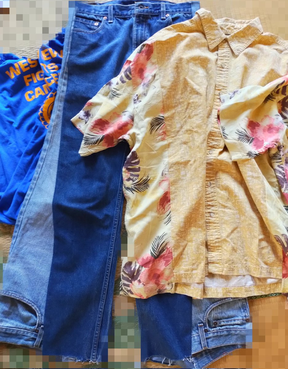46_nami's tweet photo. 葵ちゃんが着ていたシャツ(色違い)とデニムパンツを購入しました。とてもかっこいいですよね!!!
特にパンツはこの世ににひとつしかない商品でした!え!?て事は!?...だ、大興奮でした😤✨
すみません家宝にします!
最終回寂しいけど楽しみ～😭
#六本木クラス #平手友梨奈 
#ERAS https://t.co/8zFLQGfWyY