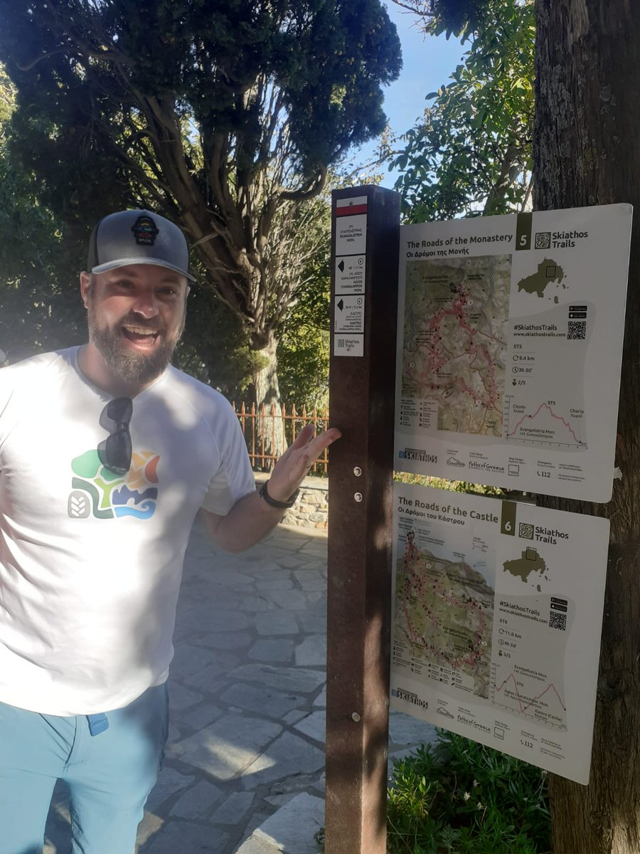 TrailWonderer's tweet image. Its my last day at the #WorldTrailsConference organised by @WorldTrailsNet.Naturally I was curious to see what the island trails network has to offer.The Mayor of Skiathos was delighted to showcase the trails routes in the area.This network bring new opportunities for tourists.