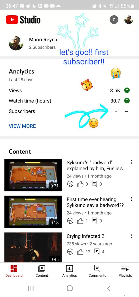 MarioReyna27's tweet photo. Yay! First subscriber! Haha awesome! 😆 https://t.co/19UsWrWODS