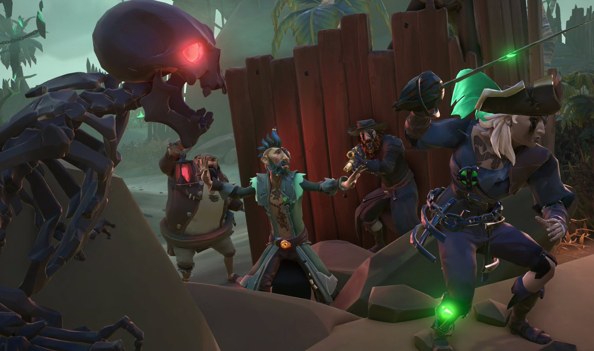 Admiral__Henry's tweet photo. 𝑪𝒓𝒆𝒆𝒑𝒊𝒏𝒈 𝑫𝒆𝒂𝒕𝒉 💀 ⚔️ 
Theme: Striking Skeletons
#SoTShot @SeaOfThieves 
@RareLtd https://t.co/QFy62UG3s7