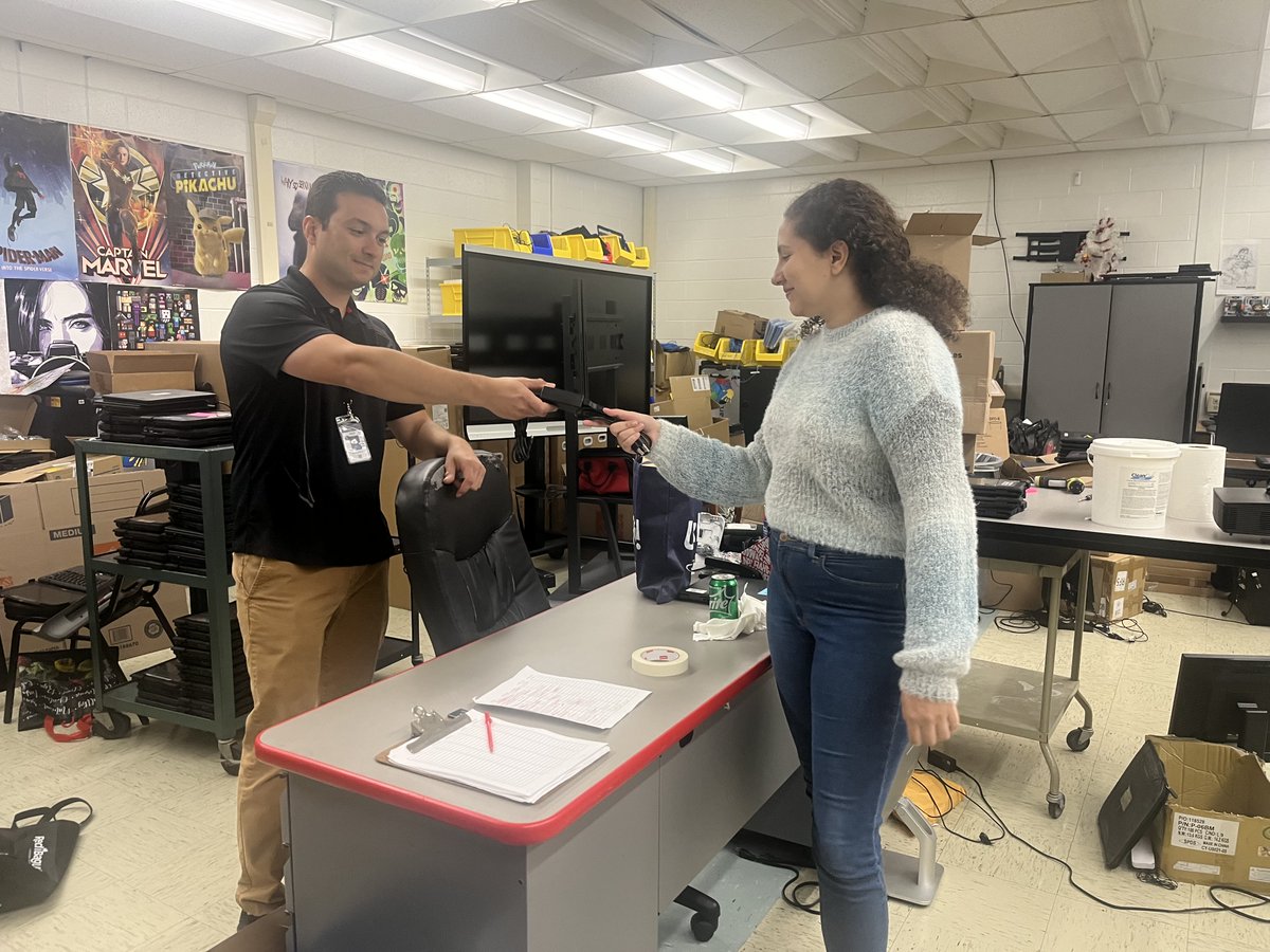 VTHSVikings's tweet photo. Our Tech Guru, Anthony Vitrano, patiently answers endless requests every day for chargers, spare chrome books and desperate teachers suffering connection problems. Always just a Google chat away. Much appreciated. #WeAreVTHS #VikingPride #VikingValues https://t.co/IZXP30Qb0H