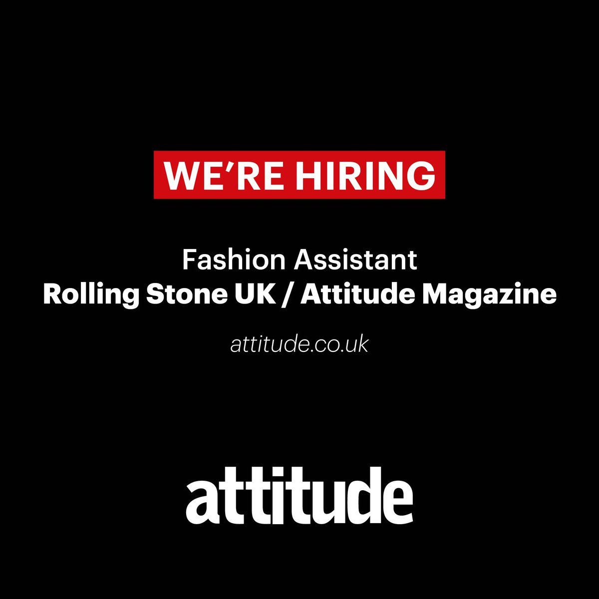 Attitude Magazine on Twitter "🗣 We're hiring! 🗣 We're looking for a
