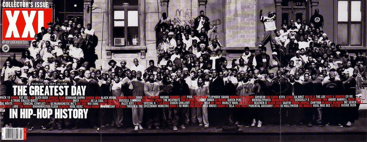 XXL's tweet photo. THE GREATEST DAY IN HIP-HOP HISTORY 

This photo was taken 24 years ago today, on September 29, 1998 in Harlem, New York ✊ https://t.co/F1iZVgbW9J