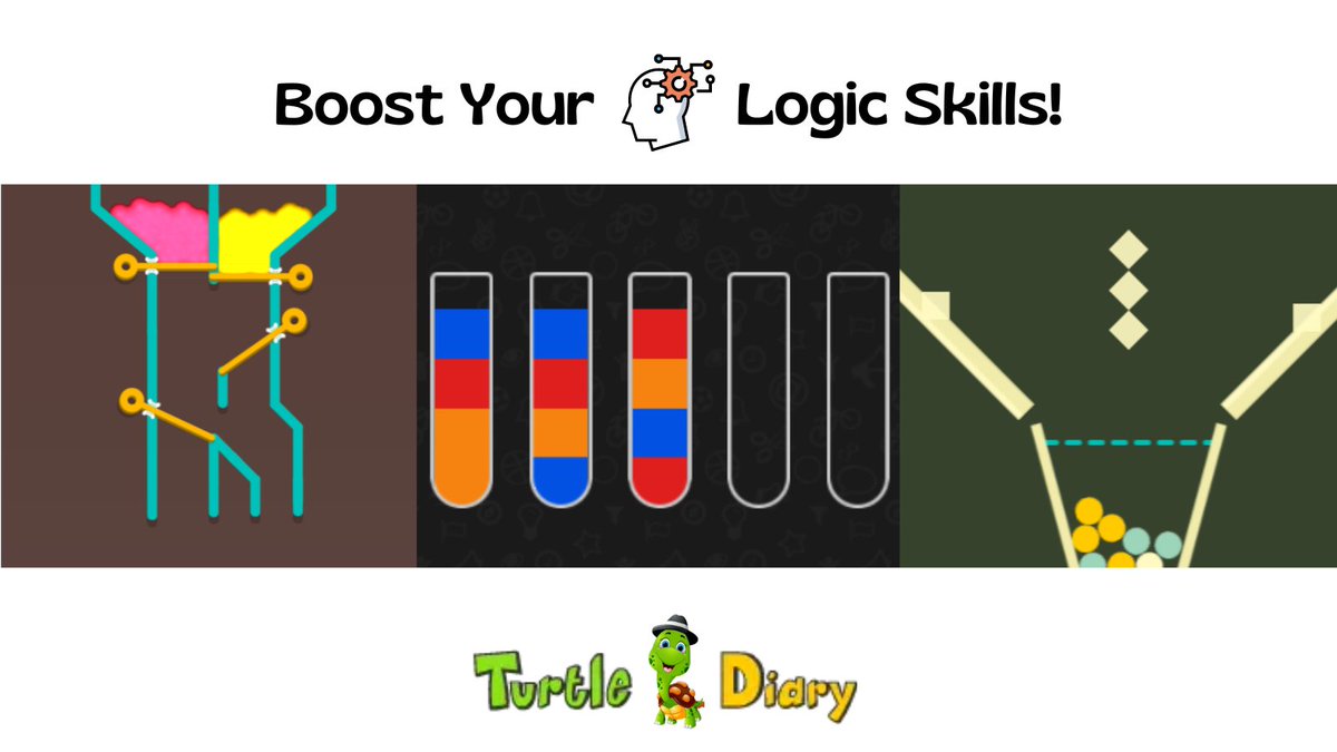 turtlediarycom's tweet image. Have you checked our fave logic games?
Water Sort - bit.ly/TDWaterSort
Colored Water &amp;amp; Pin - bit.ly/TDWaterPin
Filled Glass - bit.ly/TDFilledGlass
and so many more!

Go to "Fun Games" at 🐢TurtleDiary.com to boost your logic!

#turtlediary #gamification