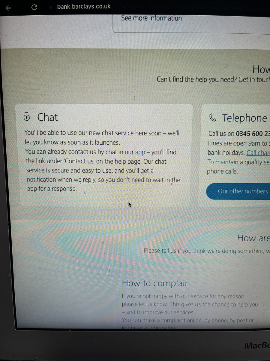 jchung07's tweet photo. @BarclaysUKHelp @Barclays @BarclaysUK 

🤣🤣🤣 you can’t make this up… 
”you can chat to us anytime online…”🤣🤦‍♂️

Currently 3hours 43 - good job there isn’t a financial thing happening in the market.. https://t.co/czaSHqKG9J