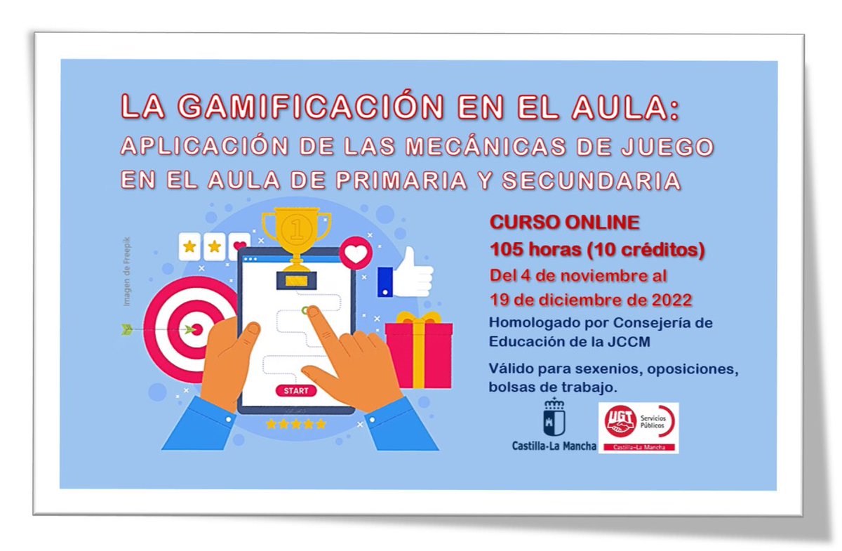 MelonProfesor's tweet photo. Tengo la suerte de impartir este curso. Si estáis interesados en la gamificación como metodología de aula, os animo a que os inscribáis!

https://t.co/0WRPlERlP7 https://t.co/WnOTNg9twN