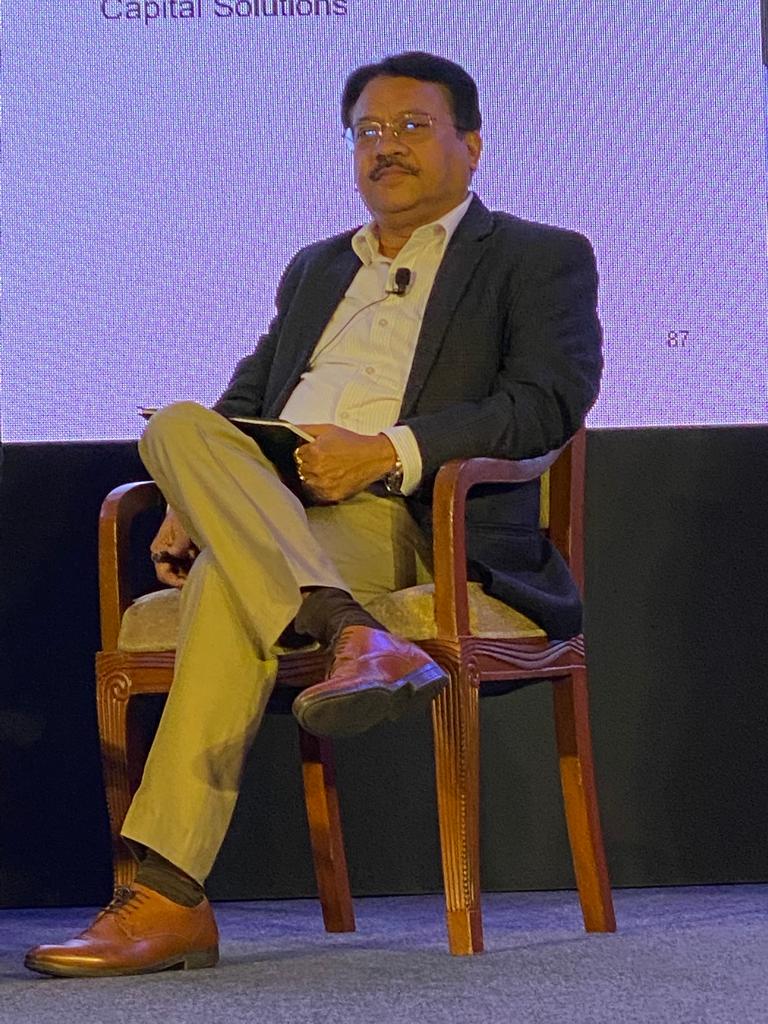 At #AonRewardsConference2022, Dr. C. Jayakumar, Executive Vice President & Head, Corporate HR, Larsen & Toubro, addresses that L&T invests in workforce training. People development is an important part of their talent management strategy. #RisingResilient