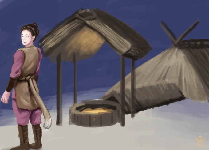 #今月描いた絵を晒そう 神武天皇とイヒカ人間バージョン&化物バージョン今月は日本古代史づいてた 