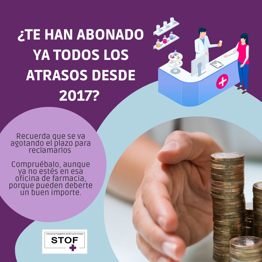 STOFsindicato's tweet photo. ¿Te han abonado ya todos los atrasos desde 2017? Compruébalo! 👇
#STOFAbusos https://t.co/1Ikw674ZpW