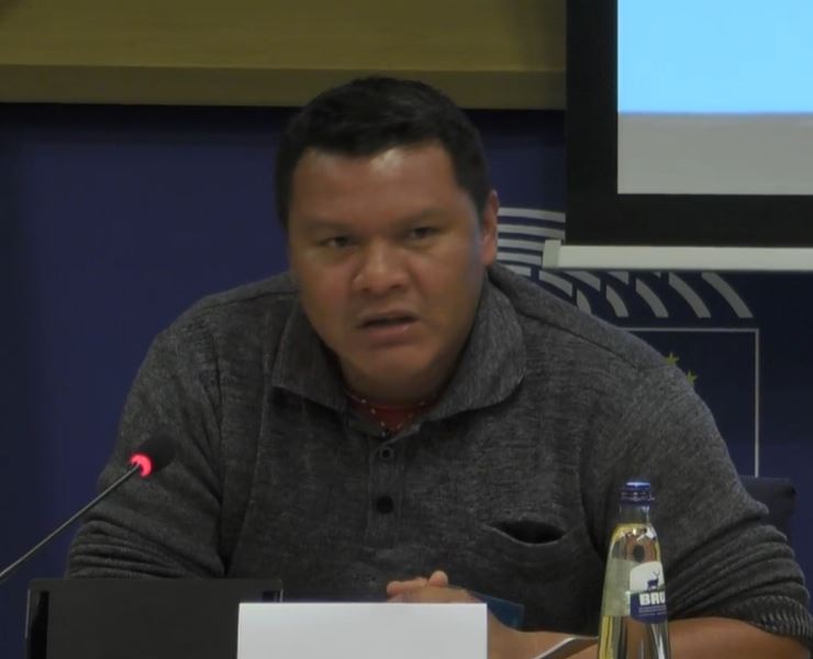 CAFODwire's tweet photo. As Brazil votes in elections this Sunday, @MYekwana gives us a stark reminder of what is at stake for all indigenous peoples. 

Speaking to the European Parliament and UN this week he said: "I am here representing indigenous peoples who are threatened with death." @EP_HumanRights https://t.co/sy5y5q9p26