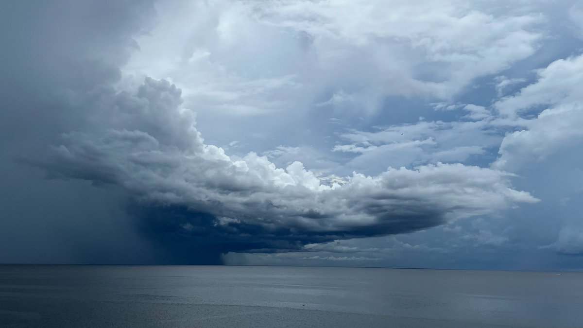 TTWeatherCenter's tweet photo. Showers and thunderstorms are in T&amp;T’s forecast today, particularly from the late morning through the afternoon, favoring Trinidad. 

Street/flash flooding, frequent lightning likely with gusty winds possible accompanying heavy showers/thunderstorms.

https://t.co/frWpnO3RUm https://t.co/BeYYAmNYrF
