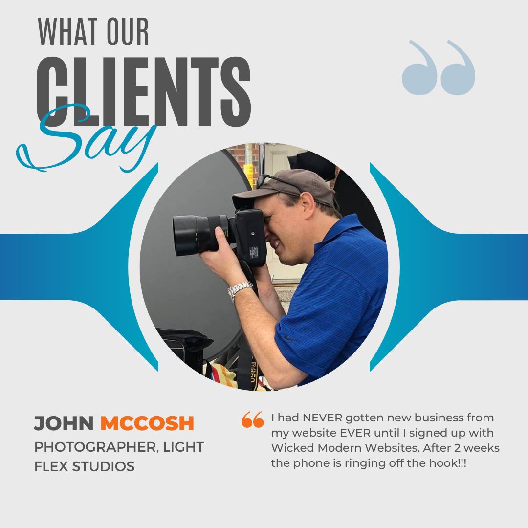 WickdWebDesign's tweet photo. An honor to receive testimonials from our valued customers! If you've had a website for years &amp; no one has ever called you it can be a shock when the phone starts ringing off the hook!  https://t.co/FANfbD4lNR #corporateheadshots #corporatephotography #SEO #GoogleLocalBusiness https://t.co/zvdYhbLbHv