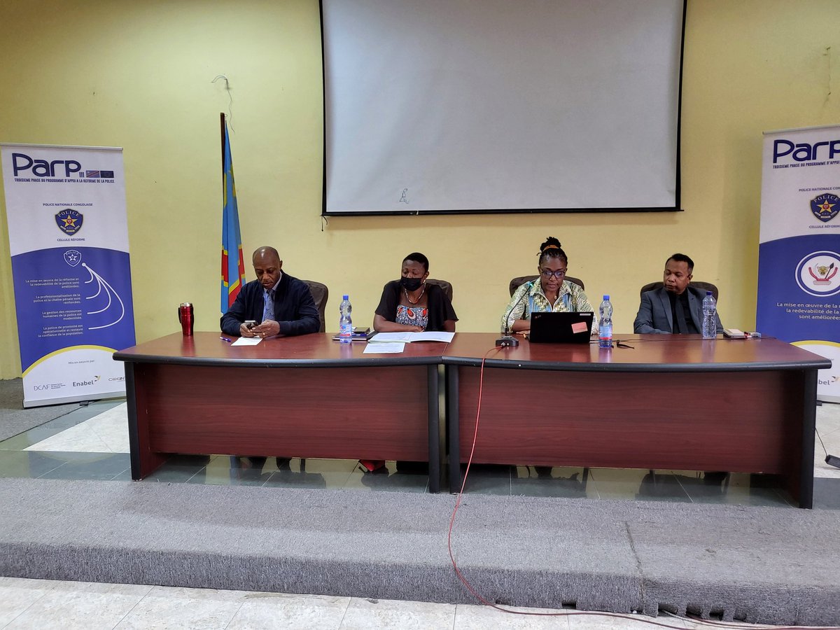 Enabel_en_RDC's tweet photo. Plusieurs experts en comm. sont réunis ce jour dans un atelier pour échanger et valider les actions de comm. en appui à l'inspection gén. de la @PncPolice. Initié par @AfricaDcaf, ce travail s'inscrit dans le cadre du Progr. #PARP3, financé par @UEenRDC. #EnabelRDC @Coginta https://t.co/TRBAVBKnwI