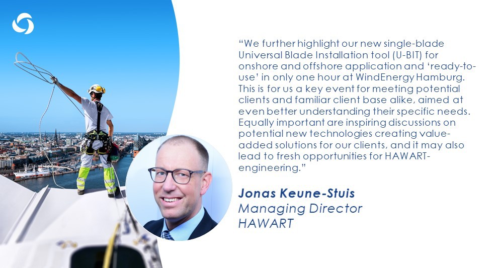#HAWART is a manufacturer of production systems and logistics components for the wind energy industry. Jonas Keune-Stuis sees #WindEnergyHamburg as key event to meet the industry as well as familiar and potential clients. #windenergy #onshoreenergy #offshoreenergy