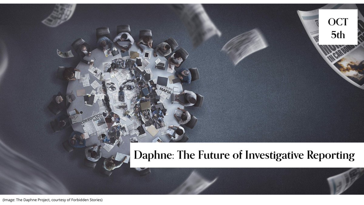 thedaphnefestiv's tweet photo. 📢EVENT: Daphne: The Future of Investigative Reporting - @frontlineclub
🗓️5th Oct, 7pm-8:30pm UK
📍@frontlineclub
🗣️ @StephenGrey, @aagalloni, @JulietteGarside + others
Register: https://t.co/l8DAeWygDT https://t.co/HPmTsfxEsW