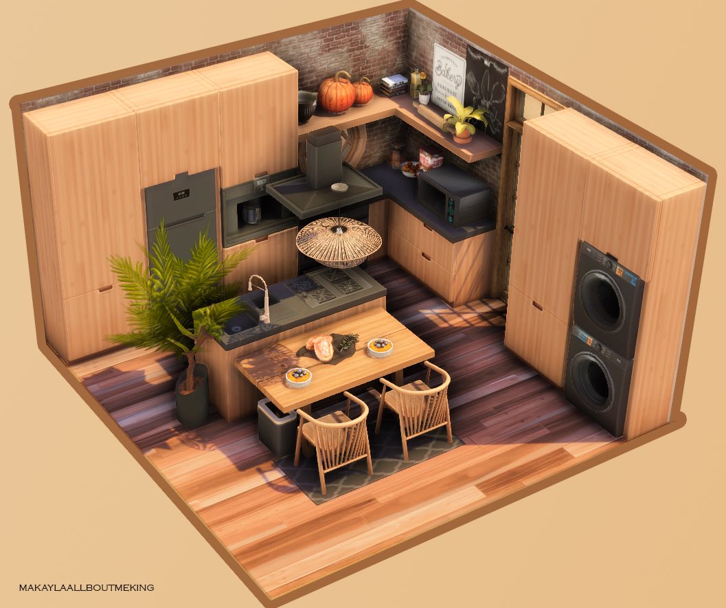Mzangel1994King's tweet image. Cozy Kitchen 😍 #sims #sims4 #ShowUsYourBuilds