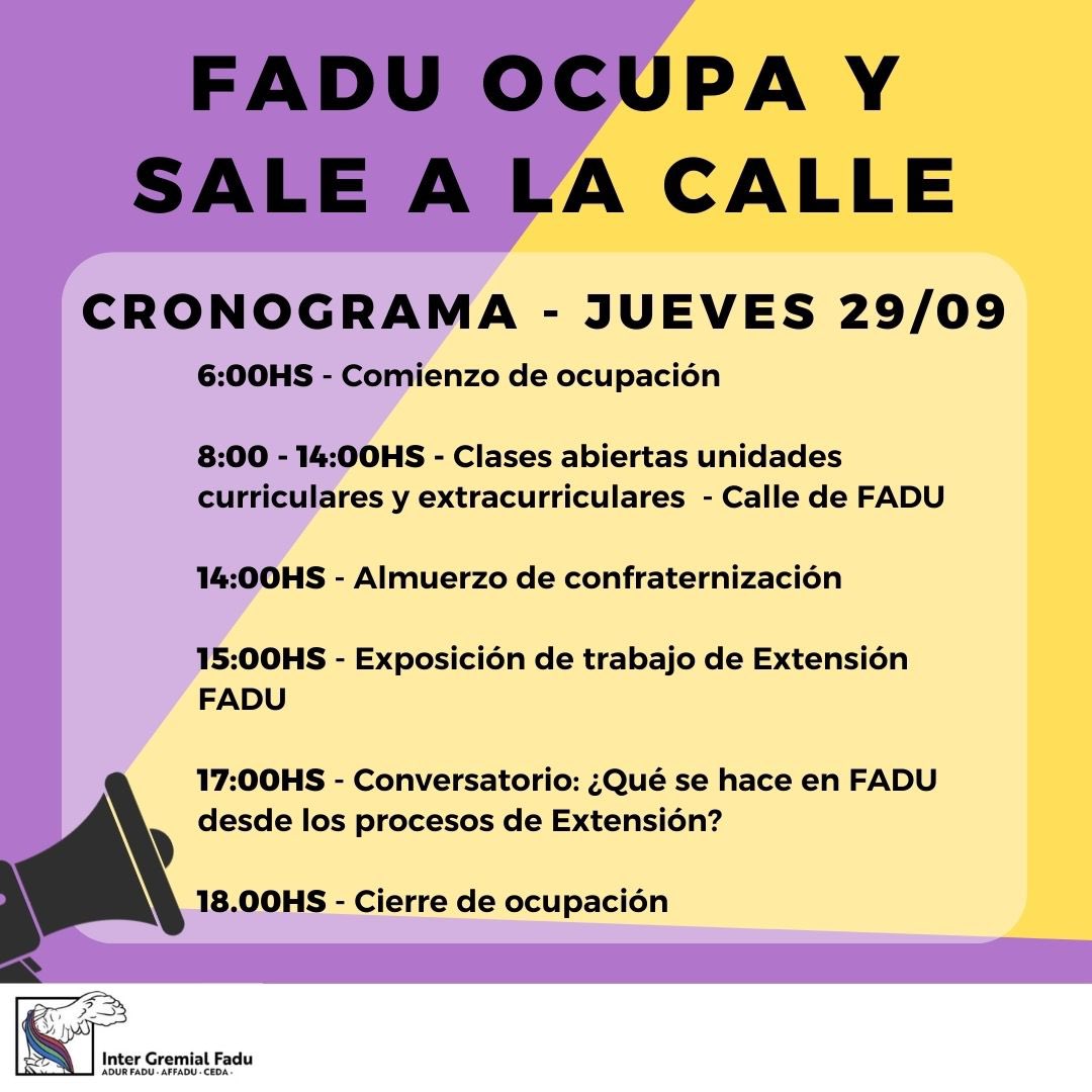 PORQUE NO NOS DA LO MISMO #FADUOCUPA #FADUALACALLE