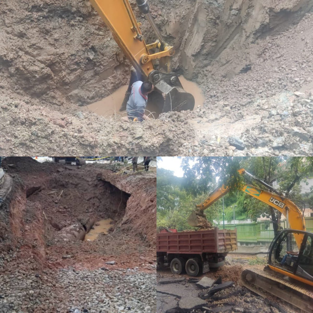 infomacaracuay's tweet photo. Vecinos de #Macaracuay afectados por el servicio eléctrico: las cuadrillas @HidroCapital2 y @CorpoelecInfo hacen su mayor esfuerzo para reparar la averia tubo matriz. Es un trabajo fuerte y peligroso por eso la desconexión del servicio eléctrico. #29Septiembre https://t.co/OYxdgyBiUE