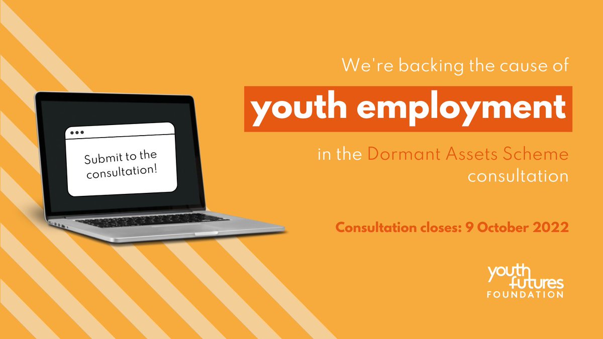 🚨 1 in 8 young people are out of work/education and the rising cost of living situation is at crisis point. 🚨 We need your support to secure vital funding for youth employment. Submit your response in the #DormantAssetsScheme consultation now! youthfuturesfoundation.org/news/consultat…