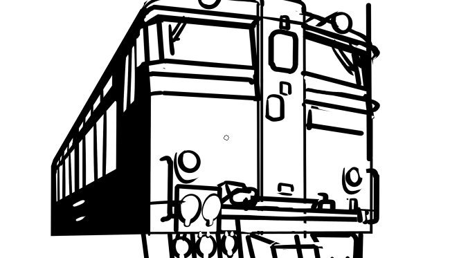 体感5年に1度くらいしか描かないでんしゃ。 