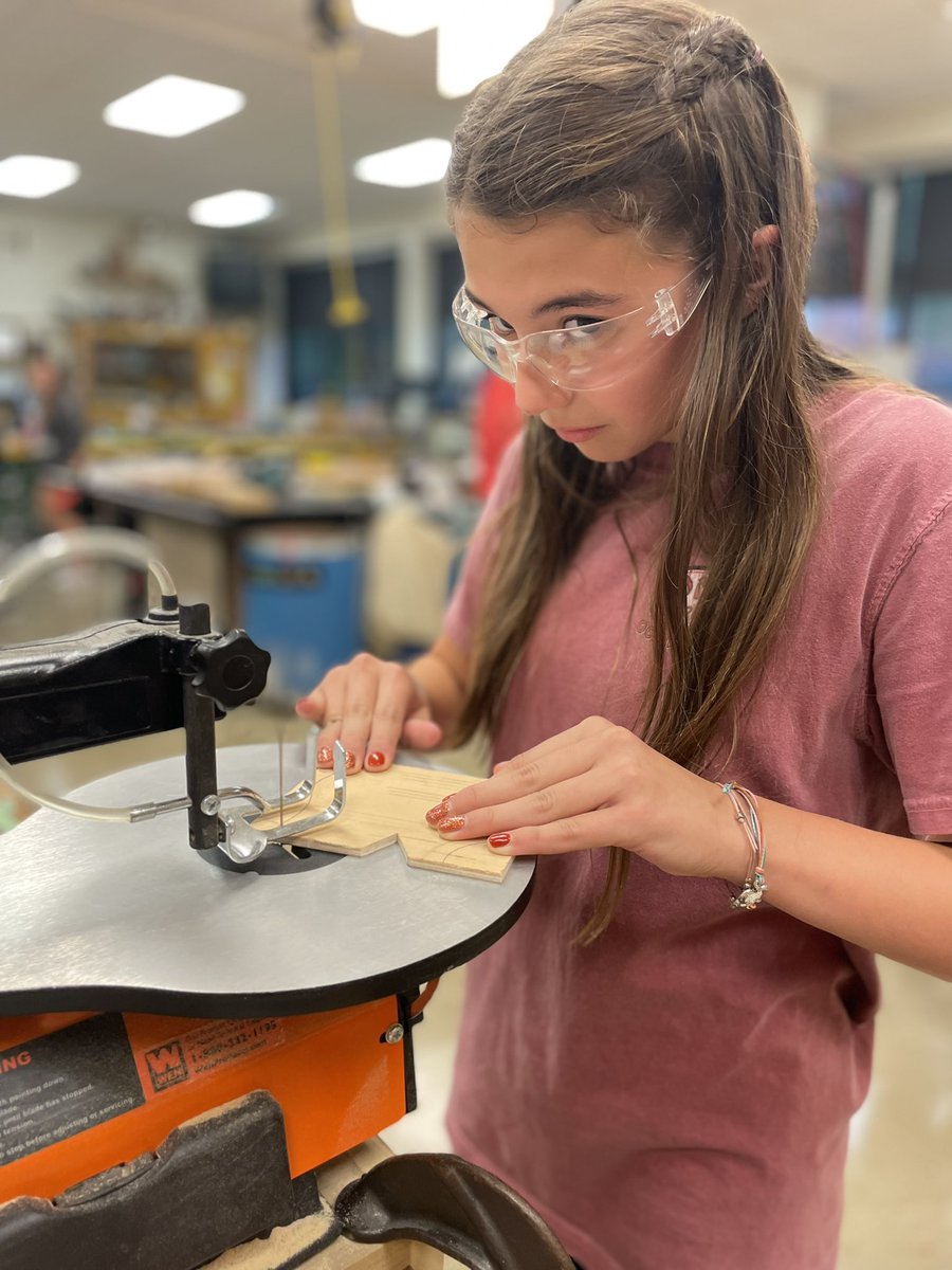 GembarTech's tweet photo. It’s whistle time!! Students are using new woodworking tools and skills to create awesomely annoying block whistles!! https://t.co/hMMhzHKN9H