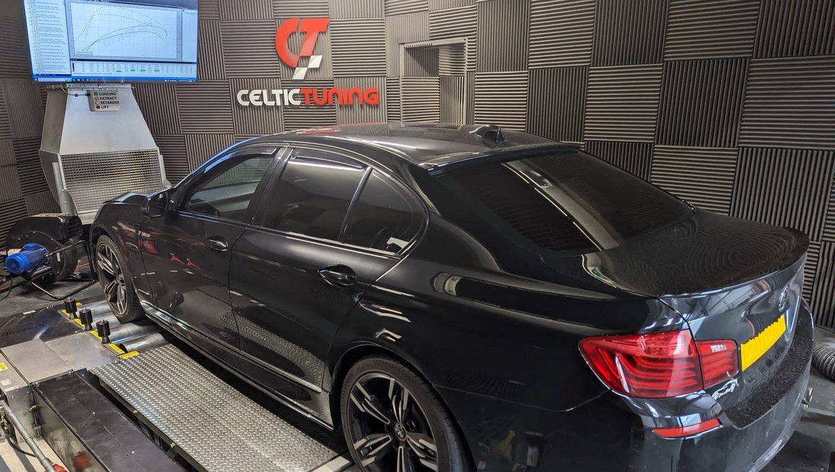 CelticTuning's tweet photo. An MY2013 5 series F10 with the N47D20O1 engine still making strong power on the dyno. 

Stock Dyno Power =189bhp &amp; 288lbft
Stage 1 Tune = 234bhp &amp; 347lbft
+45bhp &amp; +59lbft

#N47 #bmw5series #bmwtuning #ECUremap #derby #celtictuning https://t.co/WheP5BAdVx