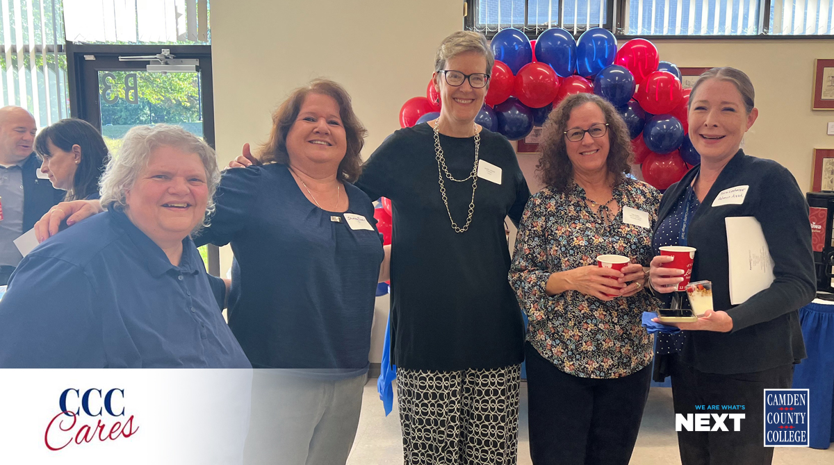 camdencc's tweet image. The CCC Cares Committee hosted its first Meet and Greet event on Wednesday (9/28) in Roosevelt Hall. Employees enjoyed creating new connections, networking, and sharing ideas over coffee. #wearewhatsnext #camdencc