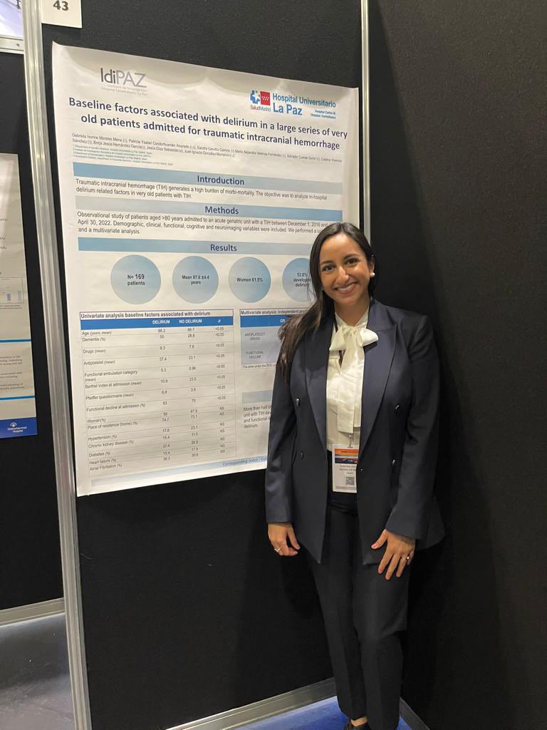 GeriatriaLaPaz's tweet photo. Hospital Universitario La Paz in the congress of @EuGMSSociety. We are very honored of having the opportunity to attend to this amazing congress.☺️ https://t.co/APwyp1xFDD