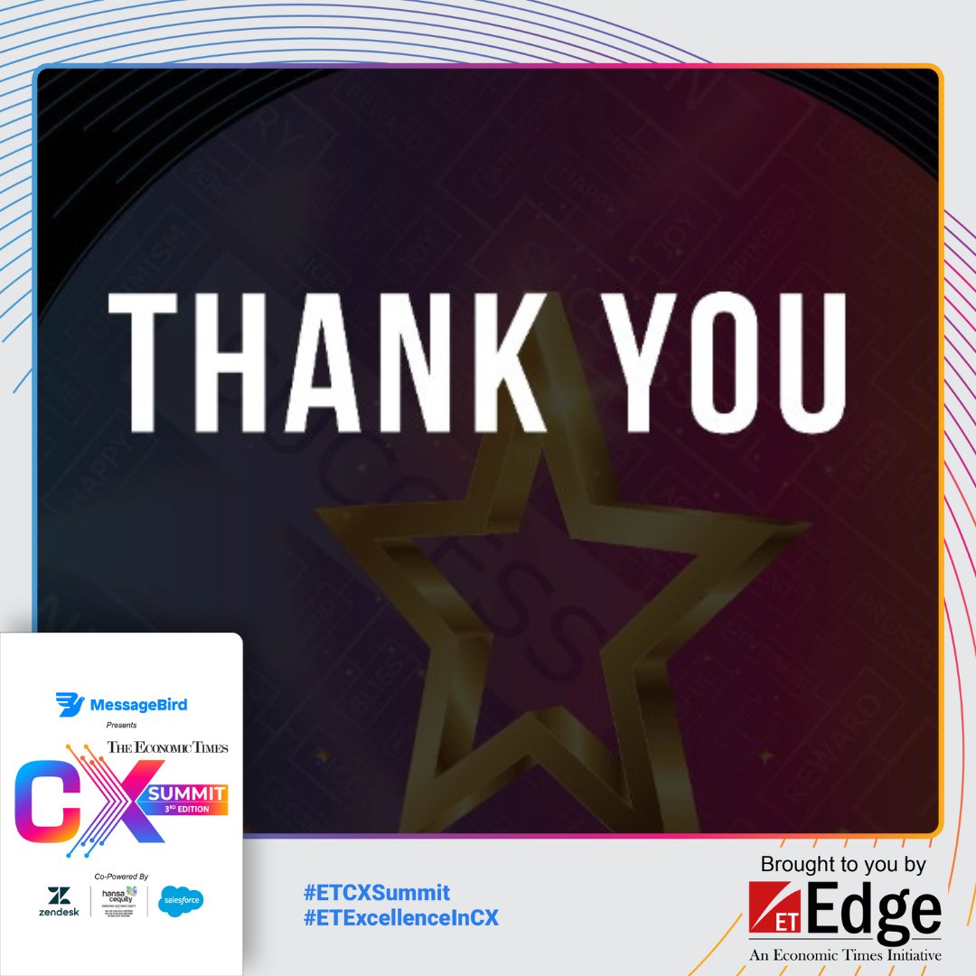ET_Edge's tweet photo. #ETCXSummit | We would like to extend our gratitude to our participants in making the summit a success!
We look forward to seeing you in our next edition.
We would like to thank our partners:
Presenting partner - @messagebird https://t.co/2BG3IqkCDN