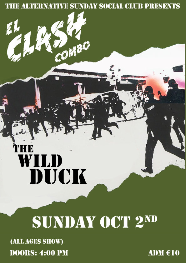 EL_CLASH_COMBO's tweet photo. If you’re around Dublin this Sunday afternoon, why not drop in for some music and a pint https://t.co/CUb0Dn7hLj