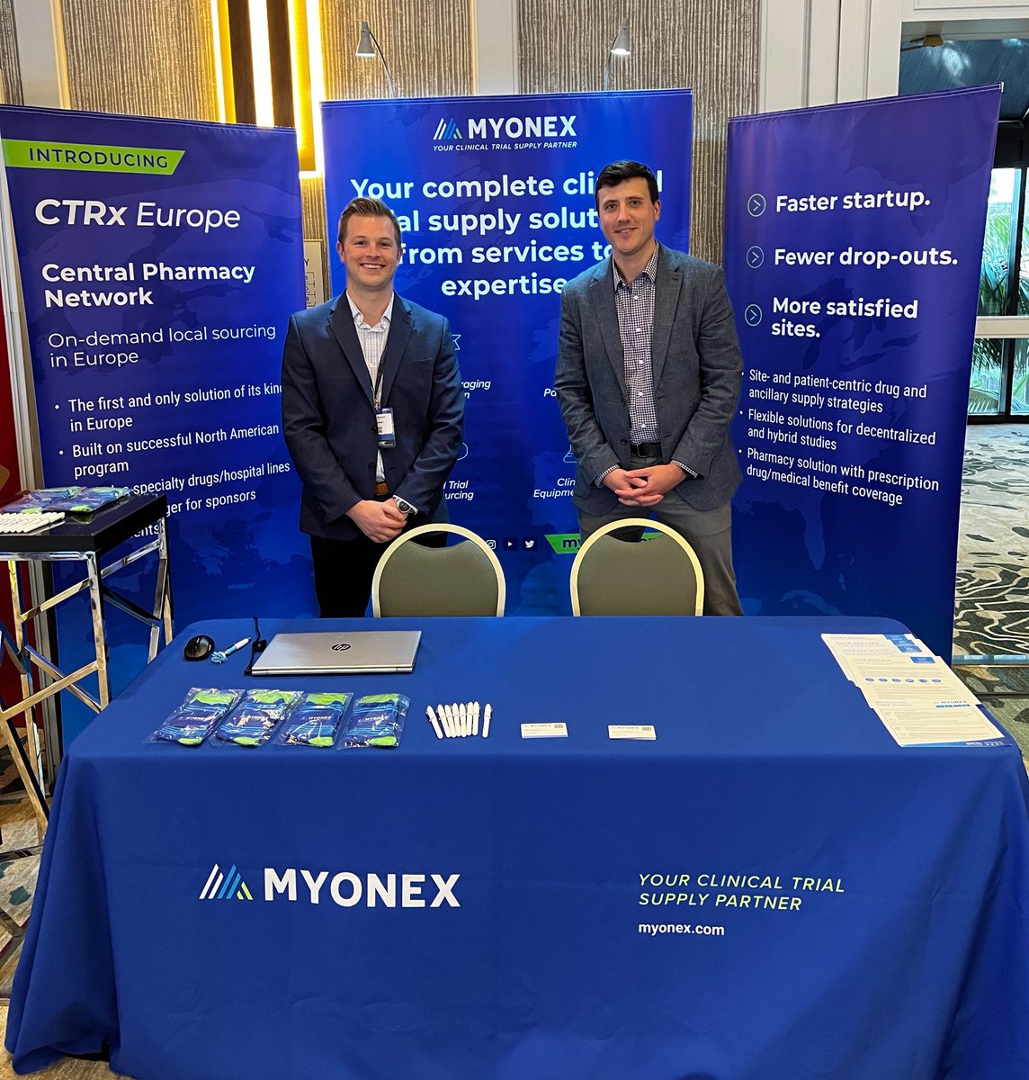 It's the last day of #OCTSoCal! Come visit Kyle and Daniel at booth #6 to discuss our new service, CTRx Europe.

#myonex #ctrx