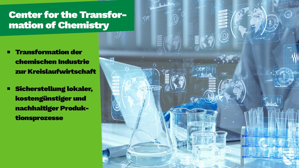 Um die Versorgung wichtiger Industriezweige wie Gesundheit, Verkehr, Energie, Landwirtschaft &amp; Konsumgüter sicherzustellen, will das „Center for the Transformation of Chemistry“ im Mitteldeutschen Revier eine nachhaltige #Kreislaufwirtschaft chemischer Erzeugnisse etablieren.