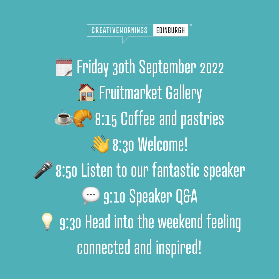 CreativeMornings Edinburgh tweet media