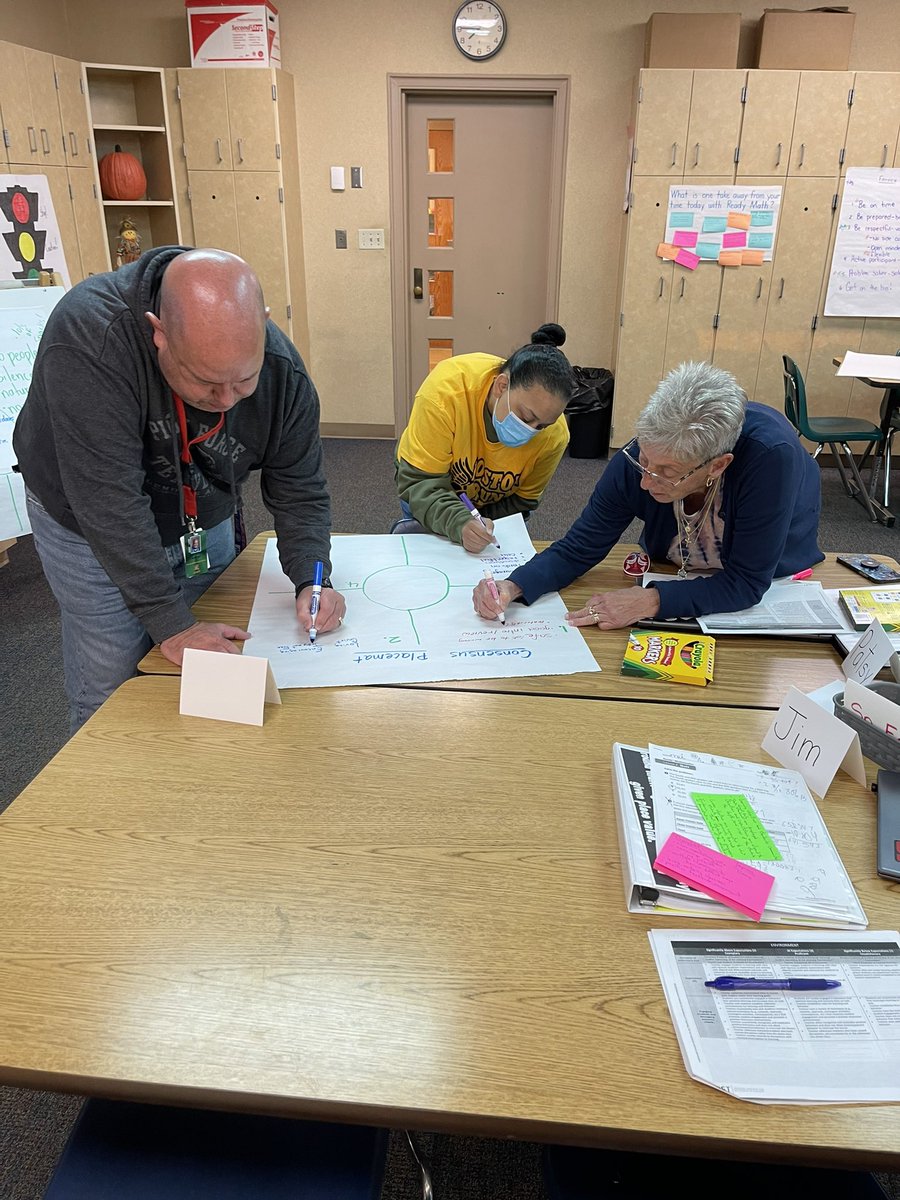 IsenbargerKelly's tweet photo. Great collaboration during 3rd and 4th grade cluster today.  Working on consensus placemats for the Environment domain! @abetterfairview @MelissaABlossom https://t.co/Ji9rrvyPUt