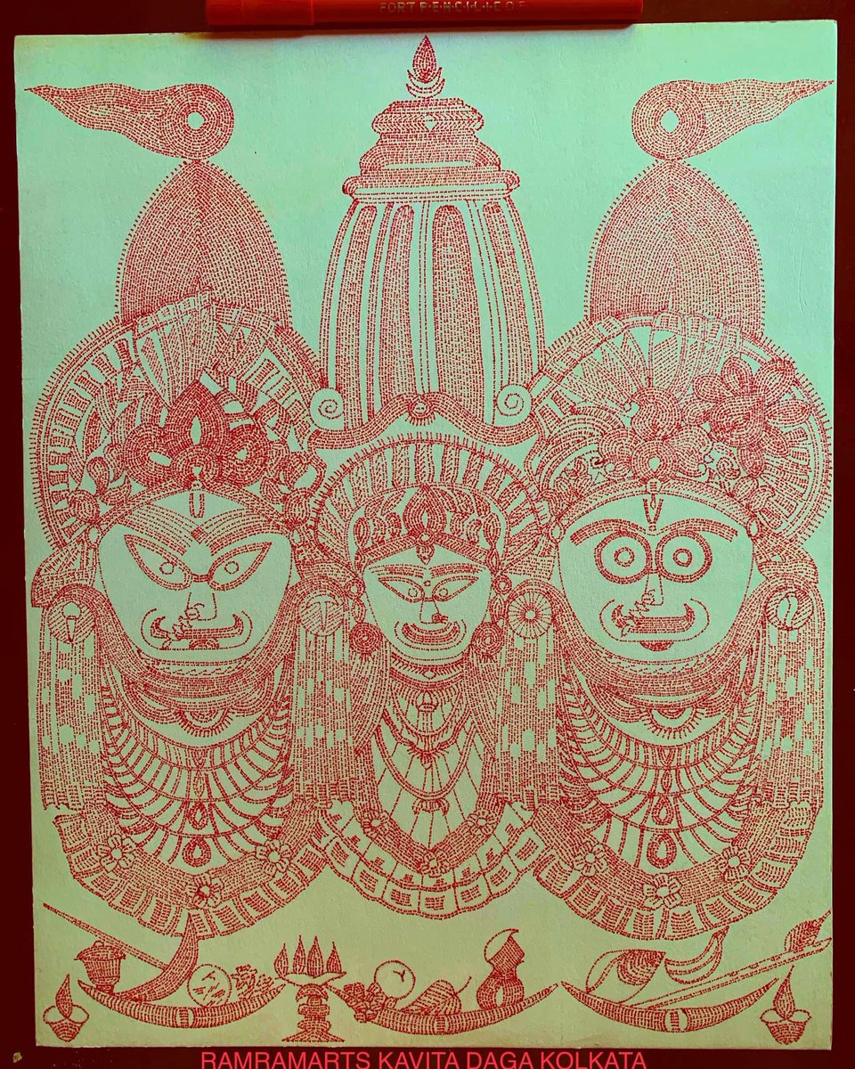 kavitadaga11's tweet photo. @sudarsansand जयजगन्नाथमहाप्रभु 🙏‼️❤️❤️❤️‼️🙏

#रामलेखनकला  #jagannathpuri #onlyram #ballpenart https://t.co/nYXdnH8O8z