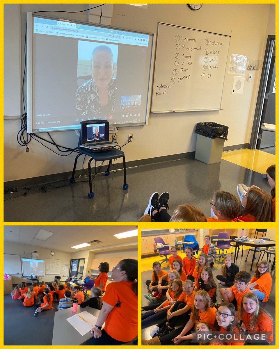We had the most amazing morning chatting with Ms. Dawson ( my ss’s former gr. 5 teacher) and her class in Cairo, Egypt! 🇪🇬🇨🇦💬 
I love how technology can help us stay connected despite being 7,164 km apart. @ElizabethParkEl
