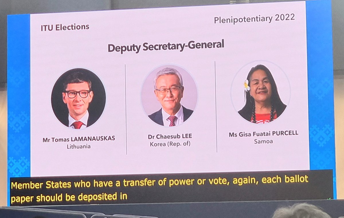 EnYang's tweet photo. Voting in progress for Deputy Secretary General, ITU https://t.co/Xwq30ZIMbl