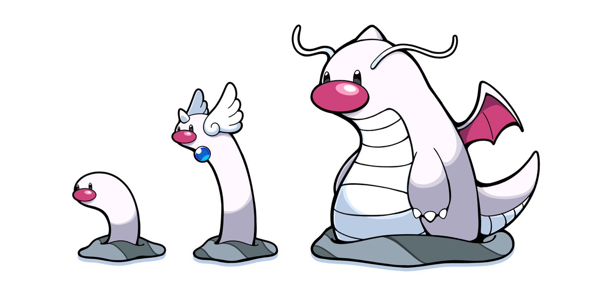 ポケモン「ミニリュウとウミディグダ似てる…ということは?#ポケモン  #Pokémon  」|フキダシコットン『1日1枚‼』のイラスト