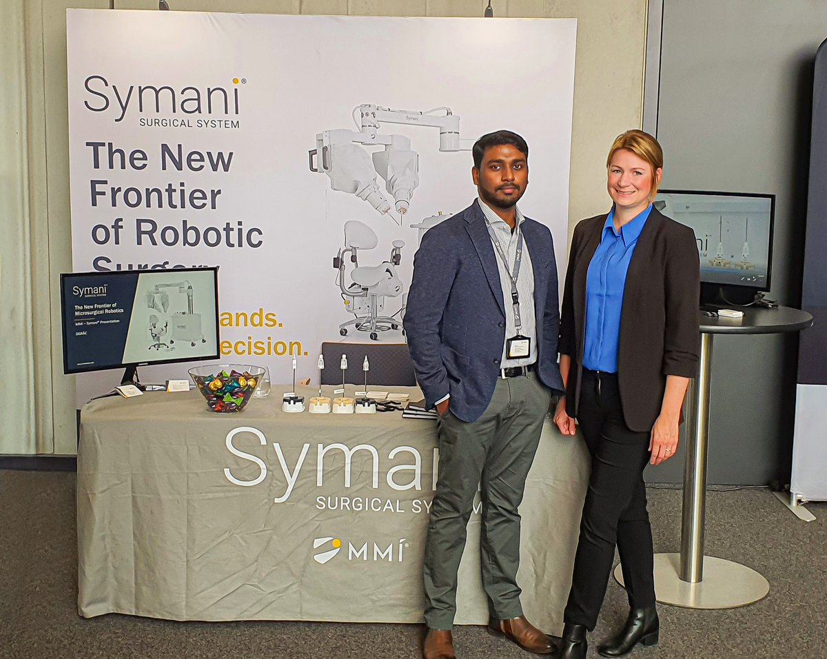 mmimicro_inc's tweet image. 📍 @dgpraec Congress | Frankfurt
📅 Sep 29 - Oct 1, 2022

Stop by our booth # 31 to learn more about the #Symani®SurgicalSystem and its #NanoWrist® #microinstruments. Discover how our robotic technology can improve #microsurgeryoutcomes and #patientcare.