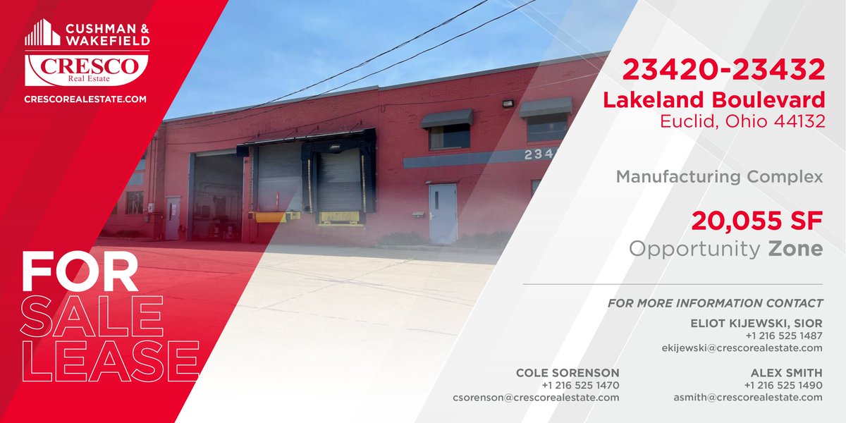 TeamBarna's tweet photo. 20,055 SF with many manufacturing amenities. Learn more on this property by contacting @Ekijewski, @sorenson_cole, and Alex Smith. @Cresco_RE 

Brochure: https://t.co/mLKSUGgCkt https://t.co/7dCvPySCC3
