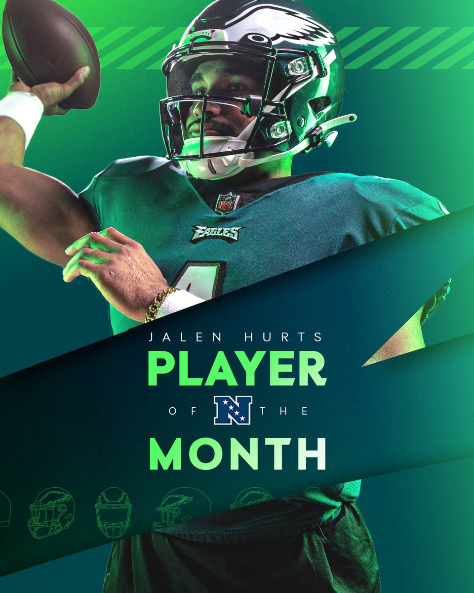 🚨 JALEN HURTS, NFC OFFENSIVE PLAYER OF THE MONTH 🚨

#FlyEaglesFly