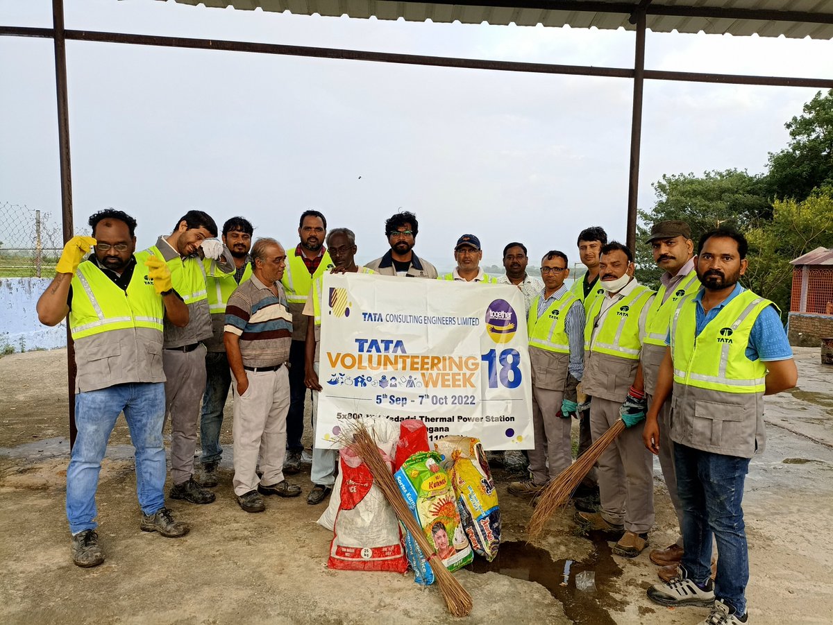 TCEConnect's tweet photo. #TVW18 #TCEndeavour #TCEConnect
As part of TVW, a team of #volunteers from Tata Consulting Engineers Limited (#TCE) conducted a #cleanliness #drive at the Sri Meenakshi Agasteswara Swamy Temple in Telangana. The team collected ten bags of plastic/cloth/garbage. https://t.co/Vg5u17mRmg