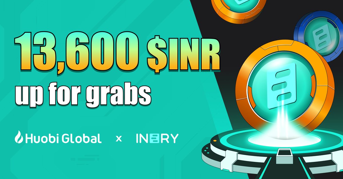 HTX_Global's tweet photo. 🎁#Huobi x @IneryBlockchain presents – 13,600 $INR up for grabs!

1⃣Follow @HuobiGlobal @IneryBlockchain 
2⃣Quote tweet @HuobiGlobal x @IneryBlockchain + Tag 2
3⃣Complete quiz:  https://t.co/yYvRt2aL8R https://t.co/H18lMv2y9x