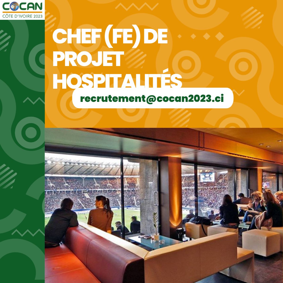 COCAN_2023's tweet photo. 📣 LE COCAN 2023 RECRUTE ! 📣

De nouveaux postes sont à pourvoir pour participer à l'organisation de la CAN 2023! 🇨🇮🐘

N'attendez plus et rendez-vous sur le lien ci-dessous 👇

https://t.co/WEzGDtm9Xn

Rejoignez la plus belle CAN de l'histoire! 

#offredemploi #COCAN2023 https://t.co/eLjjXg1TtD