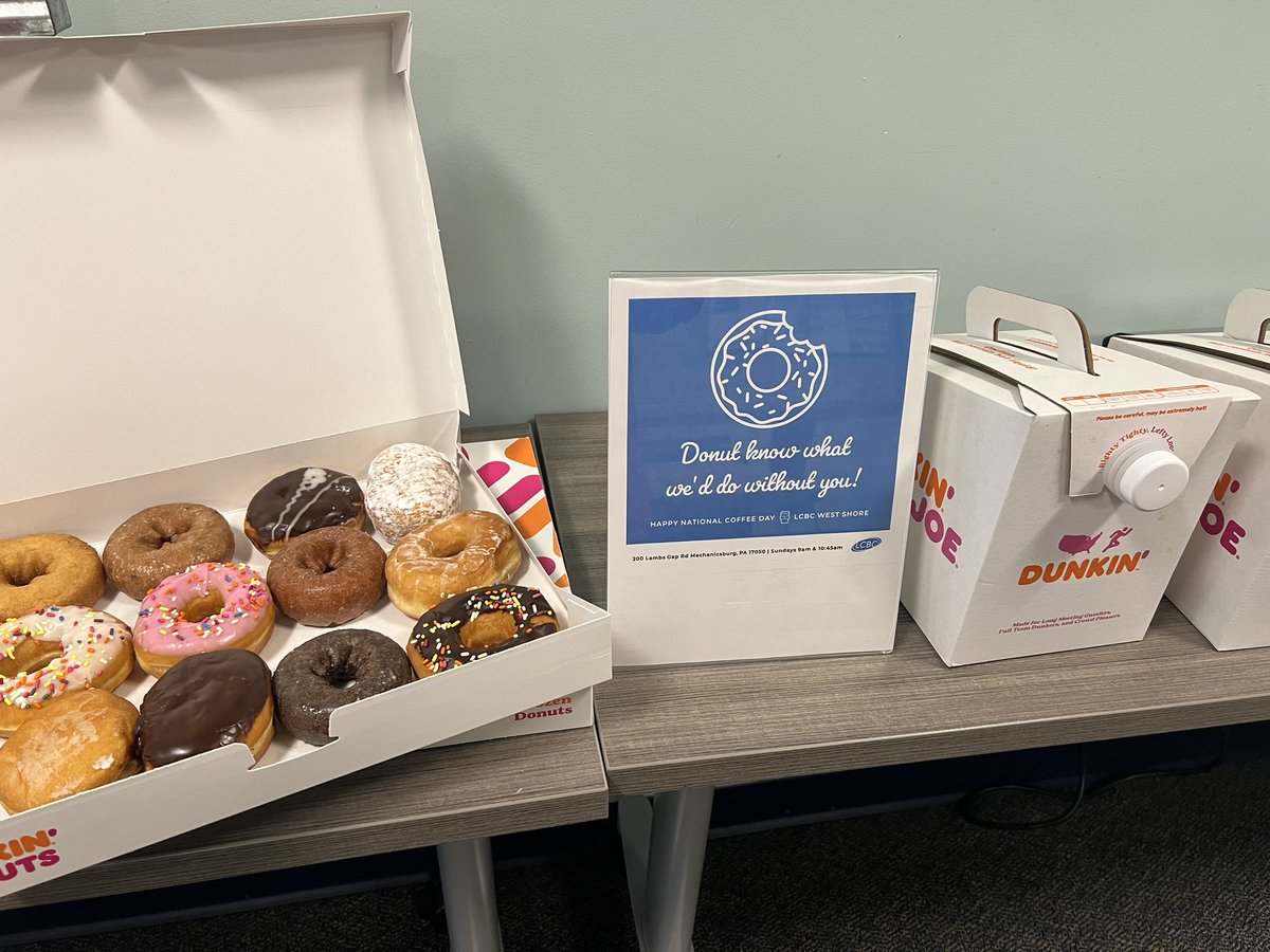 Thanks to Matt Parks and LCBC for providing coffee and donuts for our staff for National Coffee Day! Much appreciated! 🍩 ☕️ 🍩 ☕️